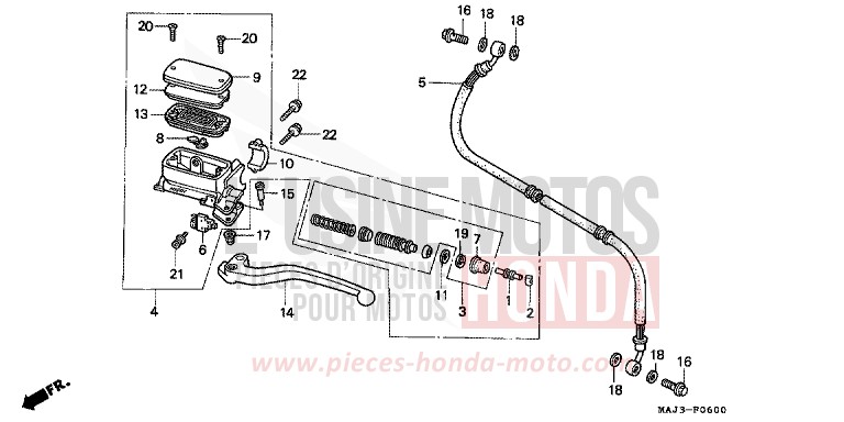 HAUPTKUPPLUNGSZYLINDER von Pan-European ABS MUTE BLACK METALLIC (NH359) von 1996